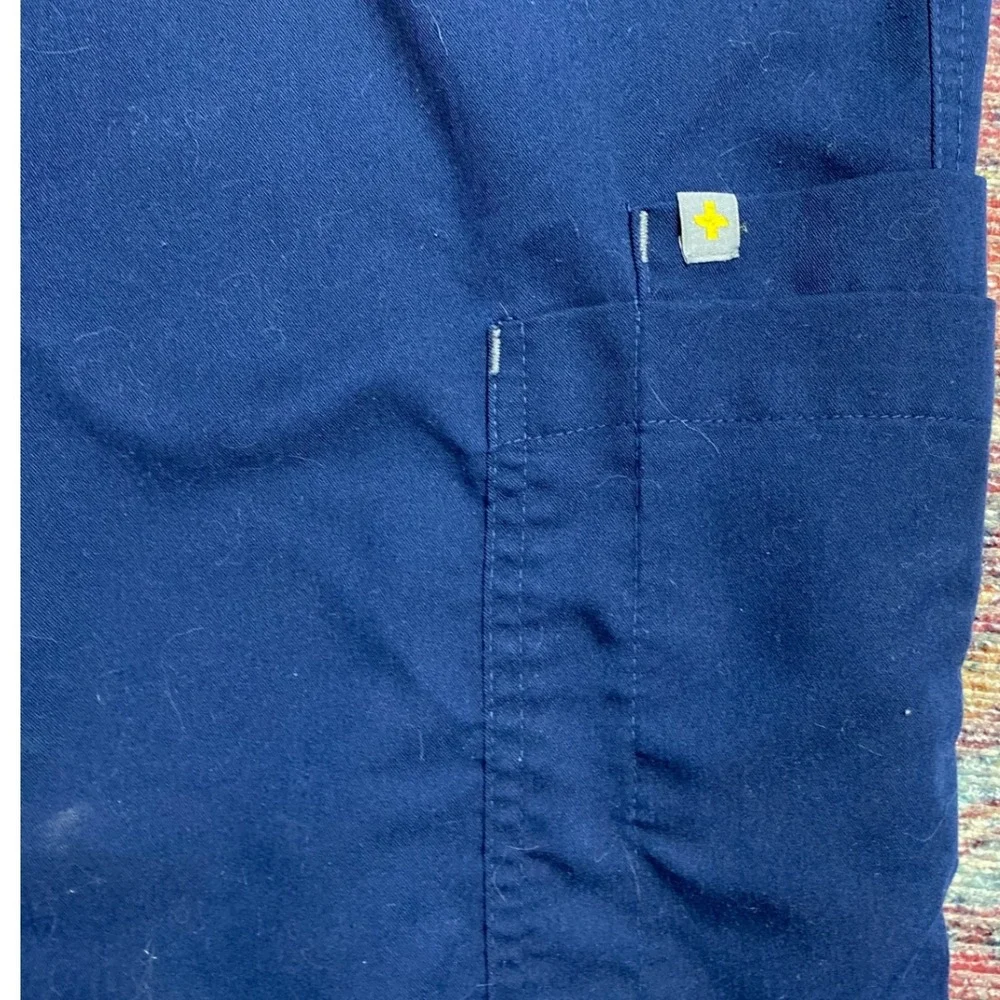 FIGS Leon Two-Pocket‎ Scrub Pants Navy Blue Mens PM5900 Straight Leg Cargo Small
